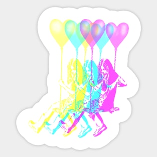 Banksy Ballon Girl CMY Sticker